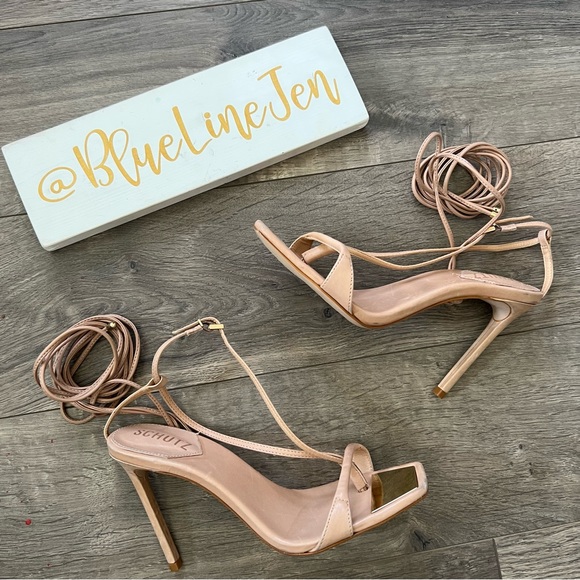 Schutz Vikki Square Toe Stiletto Strappy Sandals NWOT - Picture 4 of 10